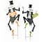 3 Park; 3 Park 33" Halloween Tuxedo Skeleton Metal Yard Stakes Set; Category:Halloween Yardstakes; Image:2